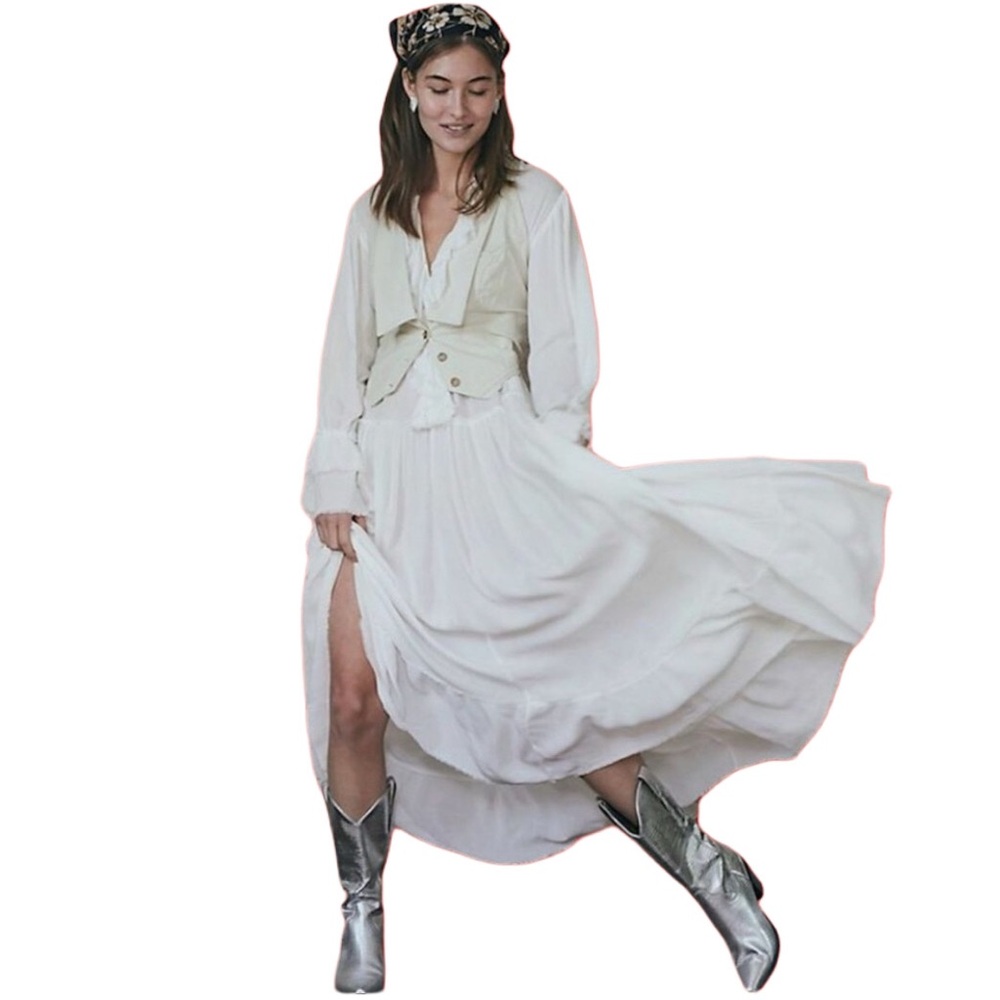 NEW FREE PEOPLE Sweet Darlin Maxi Dress l - Picture 6 of 6